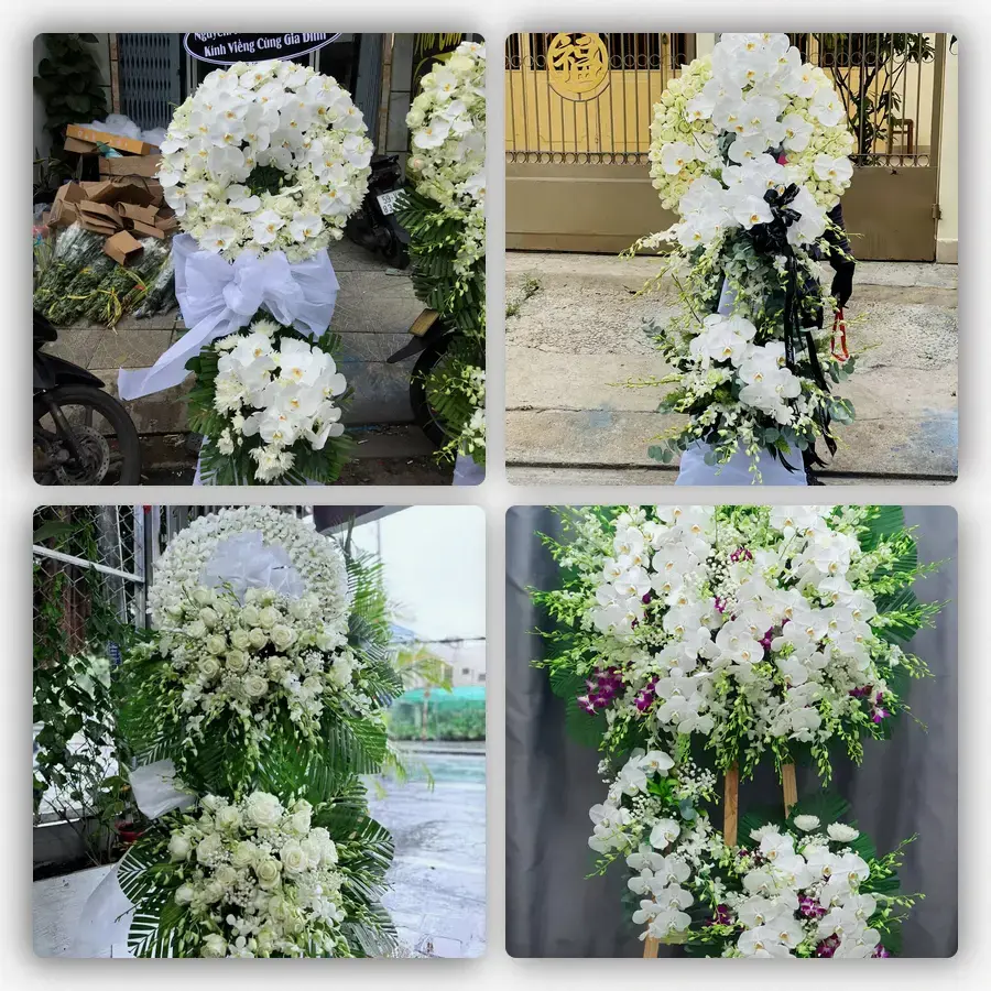 Mẫu hoa đám tang tham khảo ở Xã Tân Nhựt, Thành phố Hồ Chí Minh