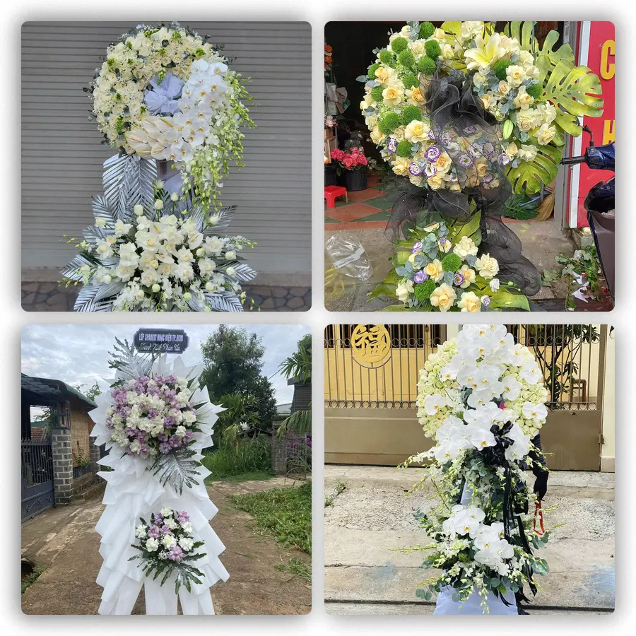 Mẫu hoa đám tang tham khảo ở Xã Vĩnh Thành, Tỉnh Vĩnh Long
