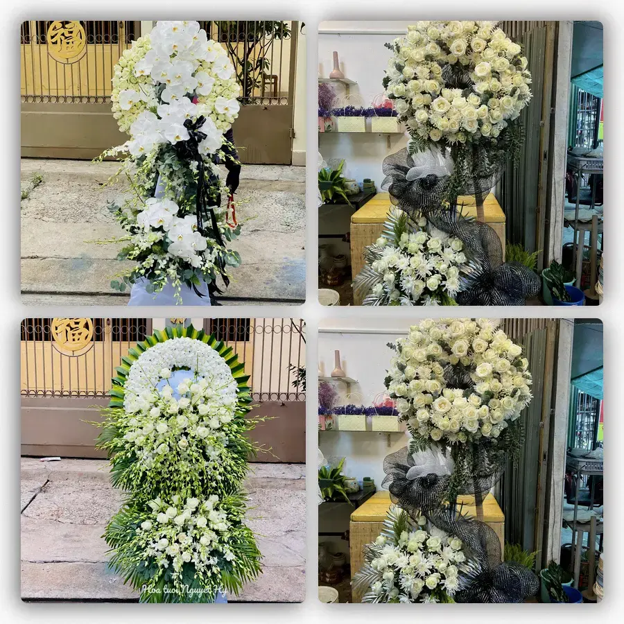 Mẫu hoa đám tang tham khảo ở Yên Khánh, Ninh Bình