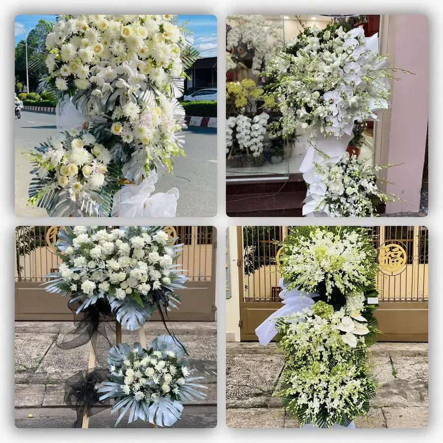Mẫu hoa đám tang tham khảo ở Yên Viên, Gia Lâm